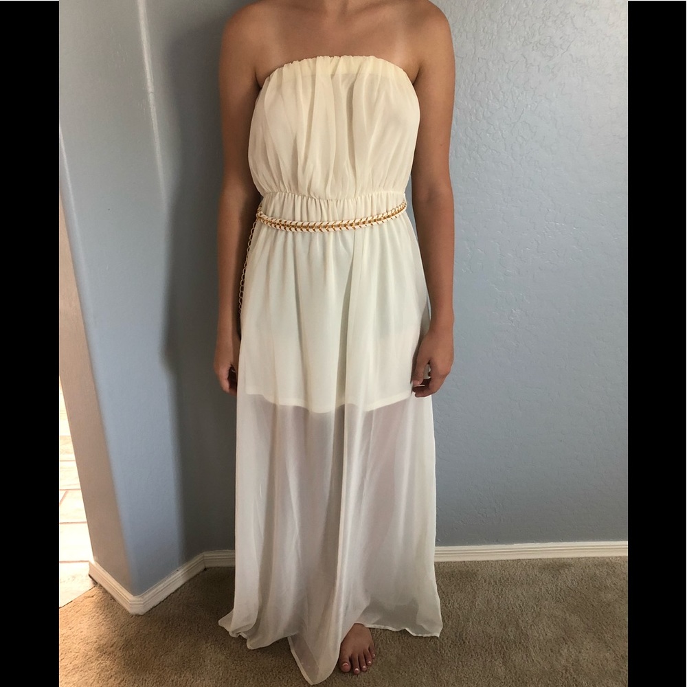 Maxi see-through dress